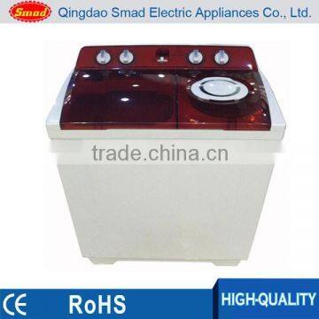 9Kg red bule color semi auto washing machine with spin