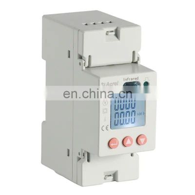 Acrel Small Compact Size modbus rs485 energy consumption meter single phase for charging piles and solar PV monitor