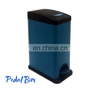 Rectangular Color Coating Stainless Steel Foot Pedal Recycling Satin Separate Waste Paper Bin