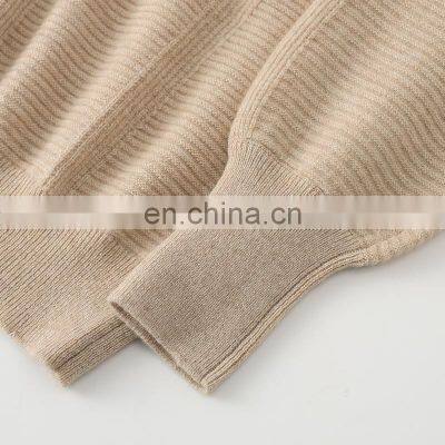 Latest Custom Knitted 100% Cashmere Sweater Casual Crew Neck O-Neck Pullover With Solid Pattern Winter Season Essentials photo-4