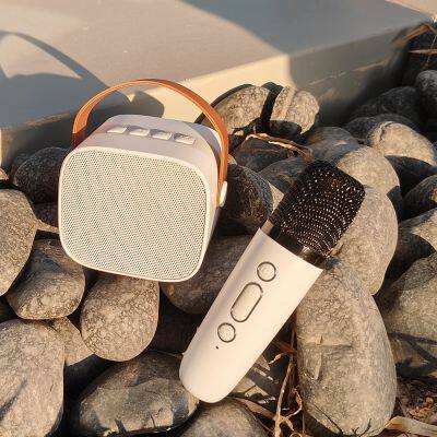 Portable wireless with speaker mini radio speaker music party box outdoor mic karaoke music set for kids