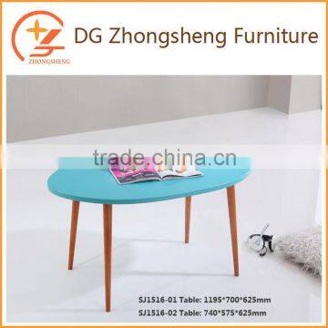 1516 Living room type simple oval solid wood end table