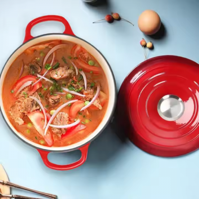 Wholesale High Quality Colorful Enamel Non-Stick Casserole Cast Iron Dutch Oven for Cast Iron Cookware photo-4