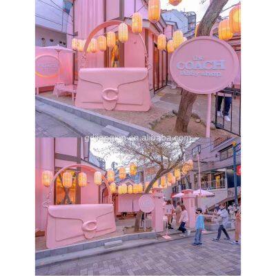 Вдохновляющий Гигантский Модный Арт-резиновый Ручной Скульптурный Сумка, Созданный по Заказу Арабский Фонарь Торговый Центр