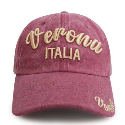 Caps Factory Custom 6 Panel Stone Washed Dad Cap Cotton Vintage Baseball Hat Custom Embroidery Logo Texas Sports Caps photo-4