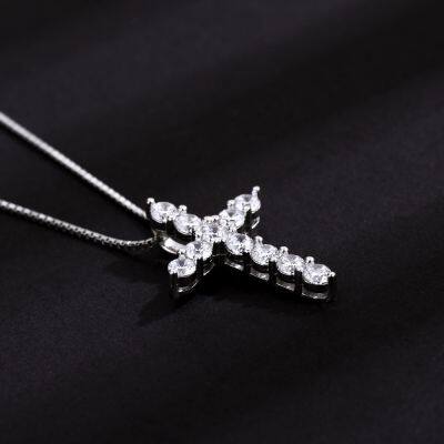 European and American Fashion, Individuality, Creativity, Diamond Studded Cross Necklace, Men's and Women's Versatile Punk photo-3