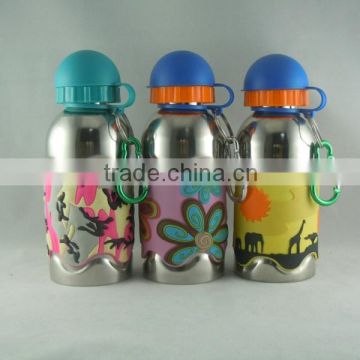 450ml double wall small mouth stainless steal water bottle with custom pattern and logo design