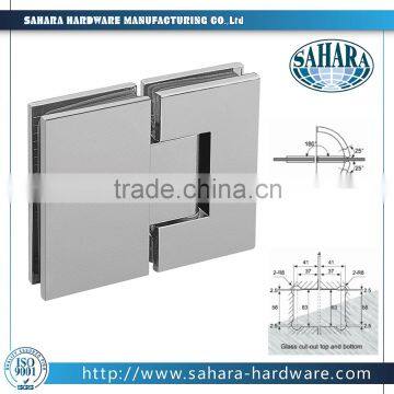 Adjustable heavy duty glass shower door hinges