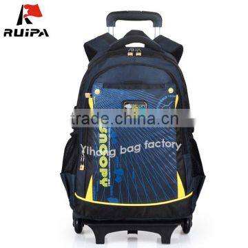 good quality kids trolley backpack bags for school boys 2016