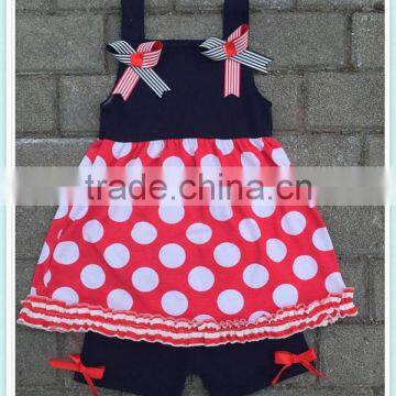 American girls adorable giggle moon remake July 4th cotton outfits summer little teen girls boutique remake clothing sets