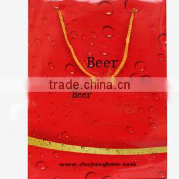 red paper bag for beer 2014