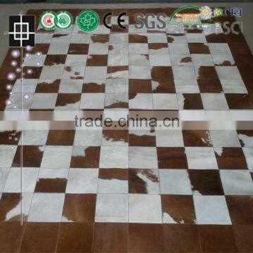 New Cowhide Rug Leather Cow Hide Animal Skin Patchwork Area Carpet photo-4