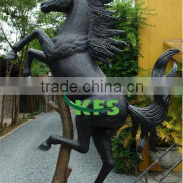 Factory made horse climbing tree sculpture