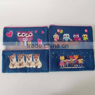 2016 new style cowboy Pencil pouch /bag with print cute logo for school & office