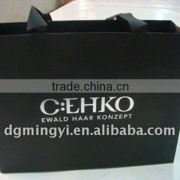 Luxury Black Paper Shopping Bag, Customer Design Packaging Bags photo-3