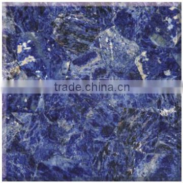 Chinese luxury blue gems stone for wall cladding and reception desk