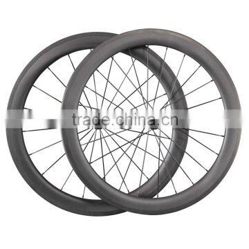 2016 On promotion carbon road bicycle tubular rims 56mm UD matt road bike wheels