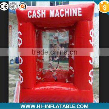 Promotion Advertising Cube Inflatable Cash Machine Grab Money Booth For Sale (Running Fun)