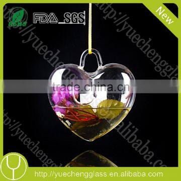 hanging heart shaped decorative flower vase