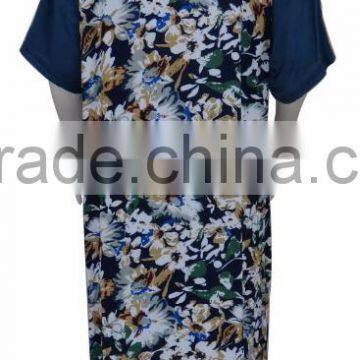 100% Rayon Simple Styling Traditional Print Muslim Abaya With Embroidery photo-2