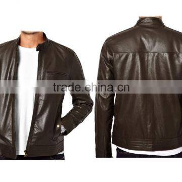 MENS BIKER JACKET WITH THROAT TAB