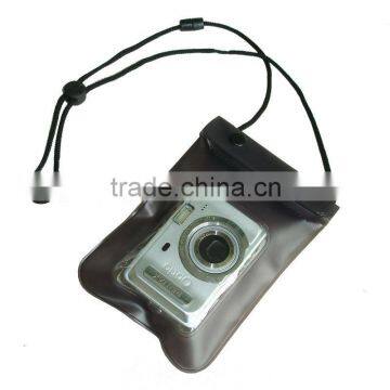 clear waterproof pvc camera beach pouch for mobile phone on the beach