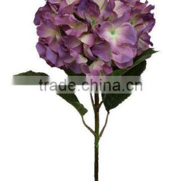 Artificial Flower : 43cm Hydrangea with 4 leafs