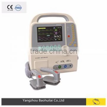 CE portable biphasic defibrillator monitor(ECG/SPO2)