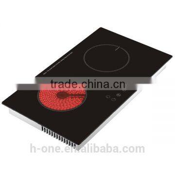 Two burner electric hybrid cooktop from supplier