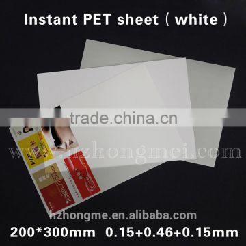 alibaba white PET sheet card material 200*300*0.76mm