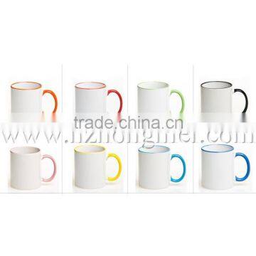 DIY 2015 Sublimation Mug,great A White Mug and Edge Color Mug for Heat Transfer ,inside Color Mug,beside Color Mug,ceramic Mug photo-5