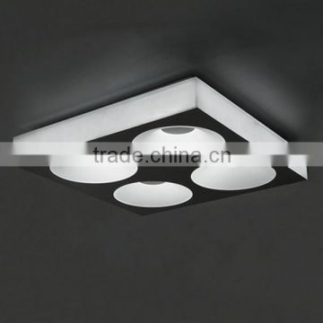 frosted acrylic ceiling light with no bulbs