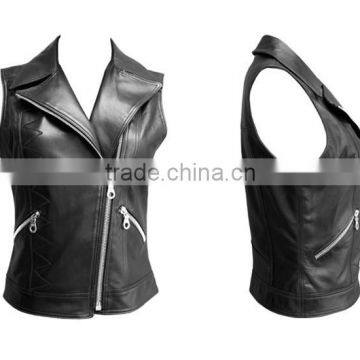 Racing Leather Vest/Lady fring vest/Leather Motorbike vest/Leather Motorcycle Vest/ Biker Leather Vest/Leather vest/WB-LV-514