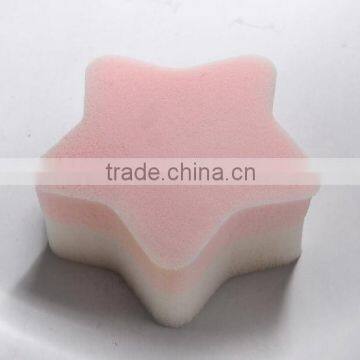 Star shape latex cosmetic powder puff/sponge