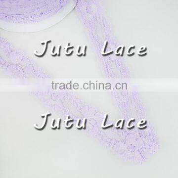 Elastic Lace - Lace Ribbon- Elastic by the Yard - Shiny Elastic - Stretch Lace - Stretchy White Lace photo-3