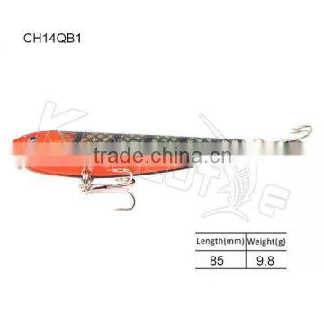 CH14QB1 sharp hook pencil bait hard fishing lure bass pike trout fishing bait