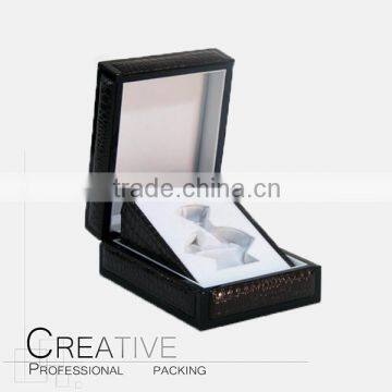 New design leather angle perfume display box