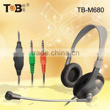 Computer slim headset without mic, headphone with detachable cable