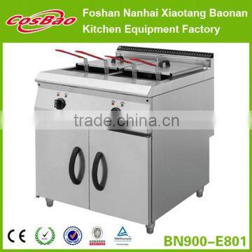 Manufacturer Restaurant Equipment Free Standing Stainless Steel Electric Deep Fat Fryer With Cabinet BN900-E801