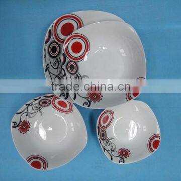 Fashion designs ceramic fresh bowl set with lid