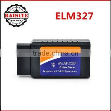 Lowest price for 100pcs/lot elm327 v1.5 bluetooth work on Androids,OBDII OBD2 bluetooth elm327 bluetooth elm 327