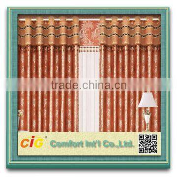 2014 Fashion Curtain Design Jacquard Curtain/Lace Curtain