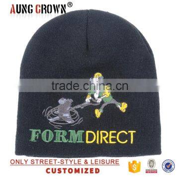 fashion mohair 100% acrylic knitted beanie hat