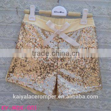 2015 wholesale boutique baby clothes factory fashion sequins short