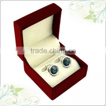 Luxury Glossy Velvet Cufflinks/Brooch Boxes/Custom Logo Jewelry Boxes.