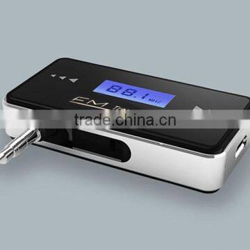 Car Kit Wireless FM Transmitter For iPhone 4S 5 iPod Touch Galaxy S2 S3 S4 Any 3.5mm Earphone Jack Device