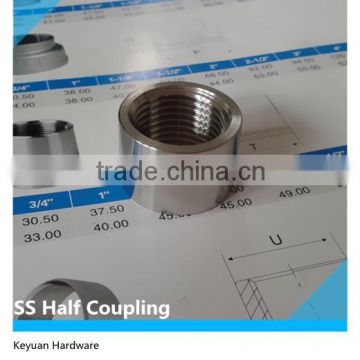 SS Brewing Hardware Fitting of 1/2" Pipe Half Coupling BSP Female Thread