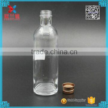 wholesale 200ml unique clear round glass wine bottle/small bottles