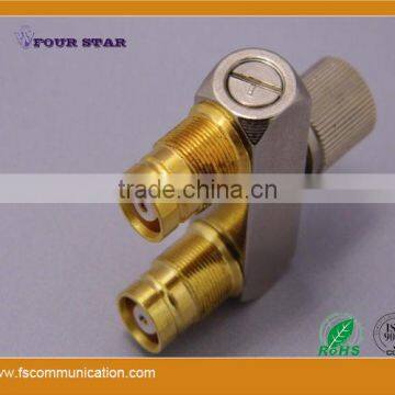 1.6/5.6 Female to Female to Male Y Shape Connector Adaptor