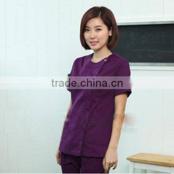 WoMen's purple Summer Nurse Uniform Hospital Medical Scrub Set